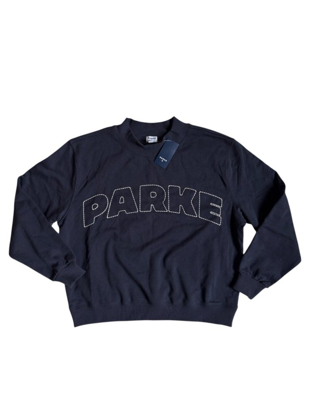 NWT Parke x Target Women's Mockneck Pullover Sweatshirt (Navy) - S/M